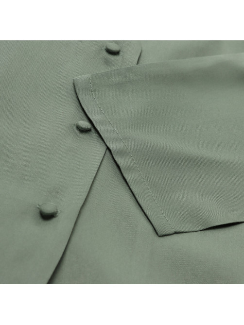 Костюм женский (рубашка, шорты) MINAKU: Casual Collection, оливковый, размер 48