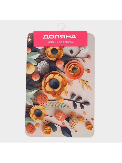 Коврик для дома Доляна Bloom, влаговпитывающий, 40×60 см