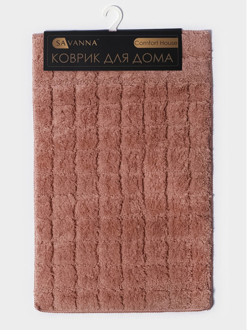 Коврик для ванной из микрофибры SAVANNA «Таормина», 40×60 см, пыльная роза