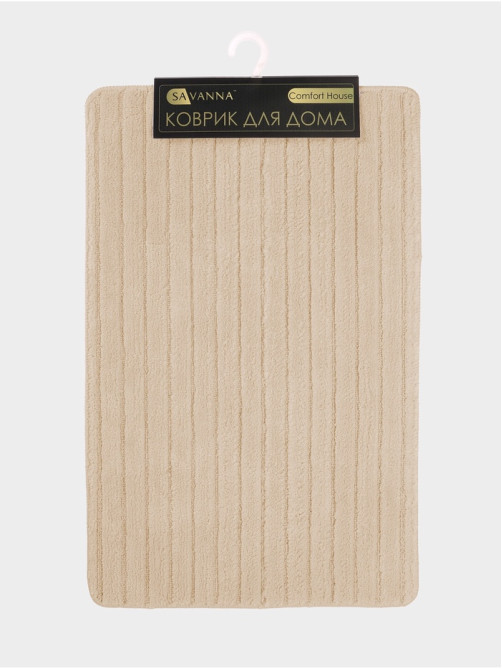 Коврик Savanna, 50×80 см, ворс 1 см, микрофибра, бежевый