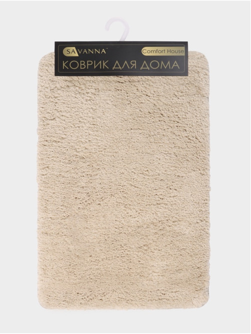 Коврик Savanna, 40×60 см, ворс 2 см, микрофибра, бежевый