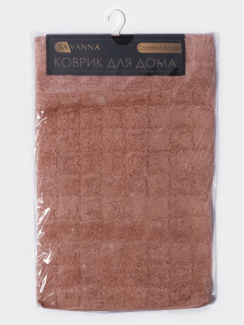 Коврик для ванной из микрофибры SAVANNA «Таормина», 40×60 см, пыльная роза