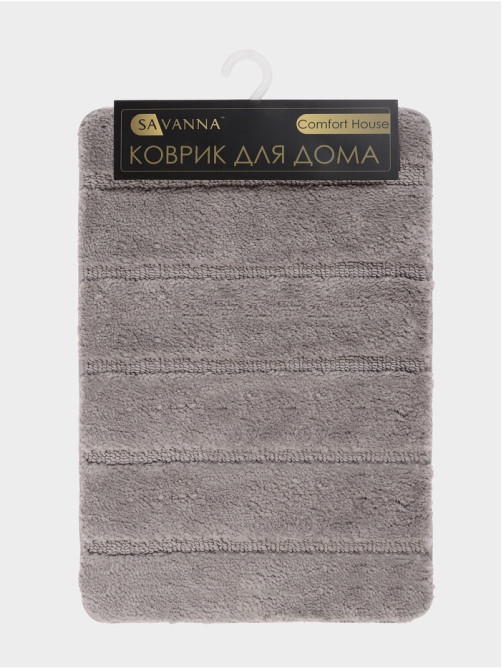 Коврик Savanna, 40×60 см, ворс 2 см, микрофибра, серый
