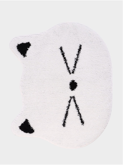 Коврик Доляна White Cat, 50.5×61 см, ворс 1.5 см, микрофибра, белый
