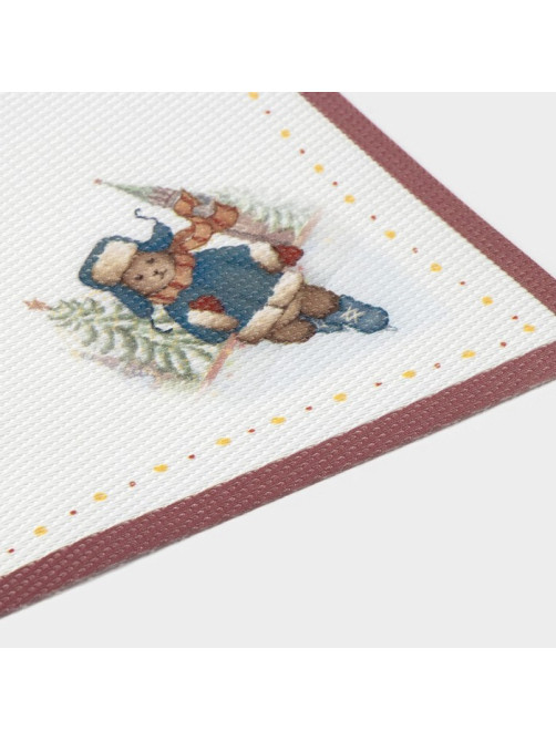 Салфетки сервировочные Доляна «Московский мишка», 4 шт., новогодние, 45×30 см