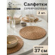 Салфетки сервировочные SL Home, 2 шт., водный гиацинт, d=37.5 см