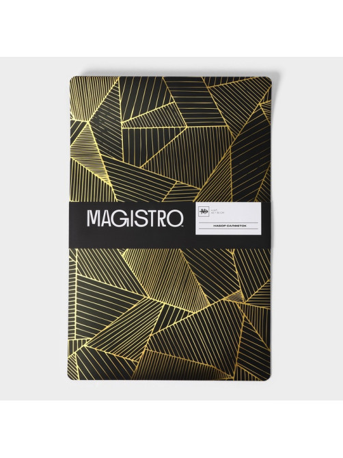 Салфетки сервировочные на стол Magistro, 4 шт., 45×30 см, чёрные
