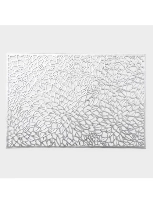 Салфетки сервировочные на стол Доляна «Астра», 45×30 см, 4 шт., серебряные