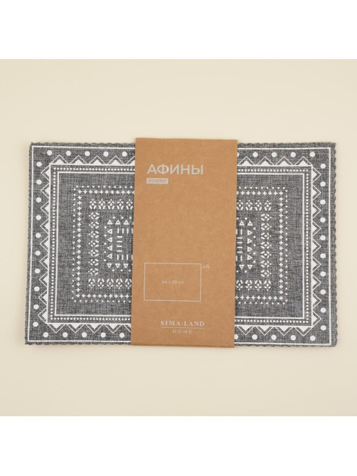 Салфетки сервировочные SL Home, 4 шт., 44×29 см, серые