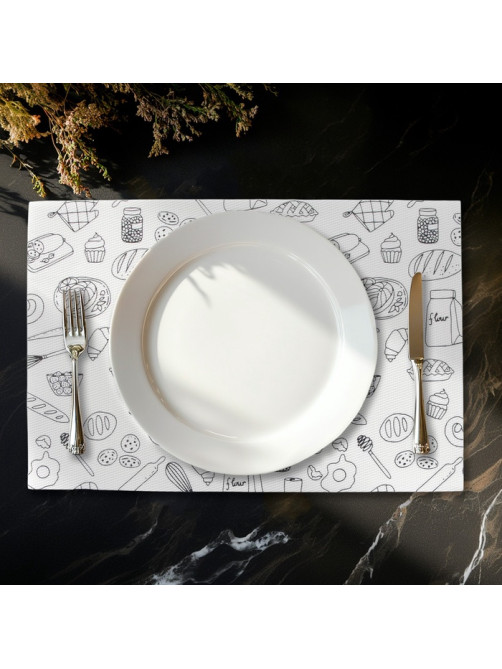 Салфетки сервировочные на стол Доляна Kitchen, 4 шт., 45×30 см, белые