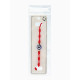 Браслет-оберег «Красная нить. Узлы с бусиной Око Фатимы», d=6 см, красный, синий