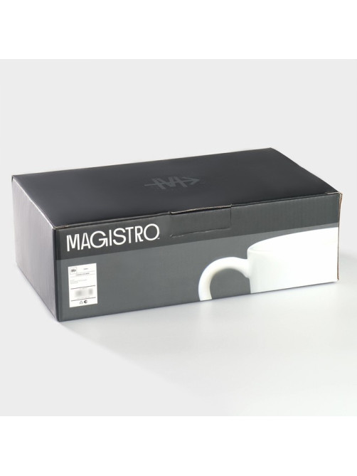 Набор кружек Magistro Mien, 270 мл, 6 шт., фарфор, белый