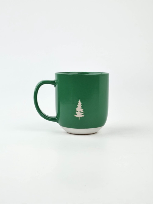 Кружка новогодняя керамическая «Зимний лес», 400 мл, ручная работа