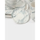 Кружки Magistro Real Marble, 400 мл, набор 2 шт., фарфор, белые