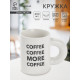Кружка Доляна Coffee more, фарфор, 400 мл, 12.5×8×10.8 см, фарфор, белая