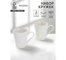 Набор кружек Magisto English tea party, 2 шт., 300 мл, фарфор, белый