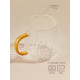 Кружка SL Home Wheat, 350 мл, 12×9×7.8 см, жёлтая ручка, стекло, прозрачная