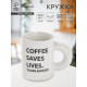 Кружка Доляна Coffee time, фарфор, 400 мл, 12.5×8×10.8 см, фарфор, белая