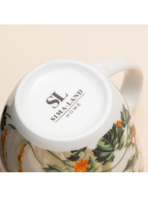 Кружка SL Home Фете дэ ла мойсон, 400 мл, 9×10 см, фарфор, белая