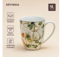 Кружка SL Home Фете дэ ла мойсон, 400 мл, 9×10 см, фарфор, белая