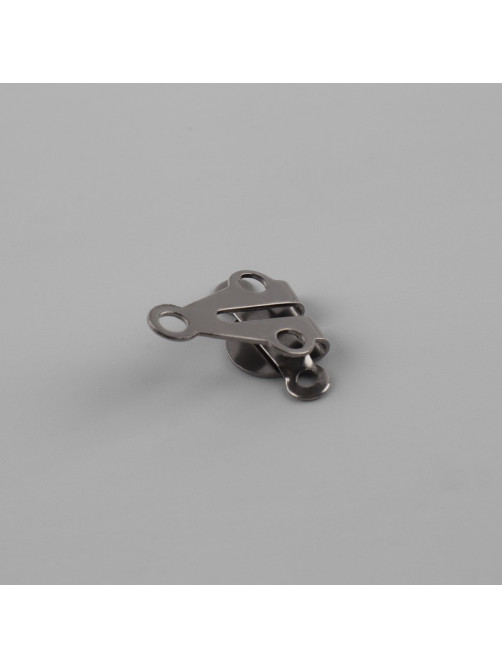 Крючок для брюк и юбок, медь, 2×2 см, 2 шт., цвет чёрный никель
