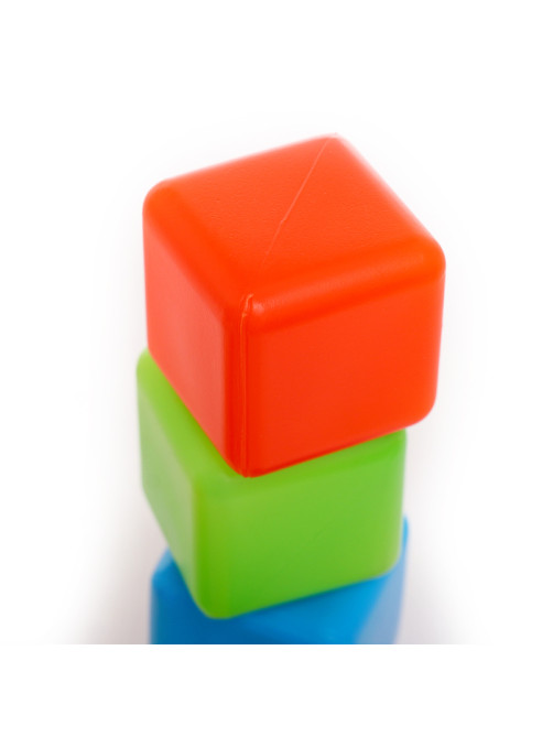 Кубики детские, пластиковые, цветные, 20 штук, 4×4 см