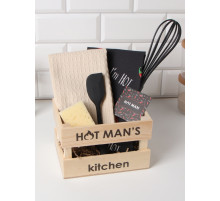 Кухонный набор «Этель» Men's set, полотенца 2 шт., кухонная лопатка, венчик, губка