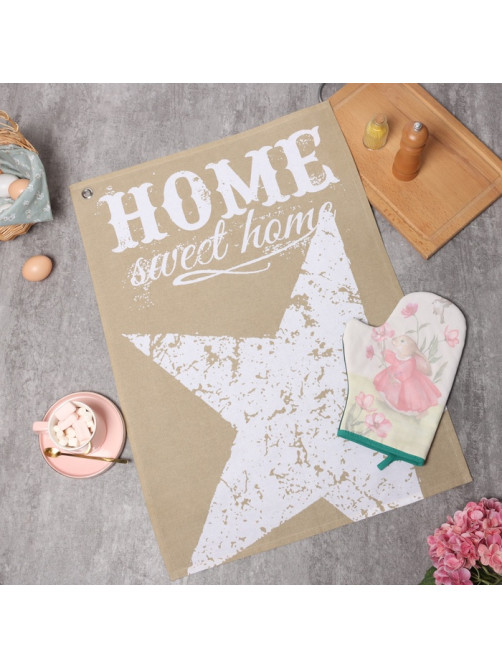 Набор кухонный «Этель» Home: варежка 20×28 см, полотенце 35×60 см, вафля