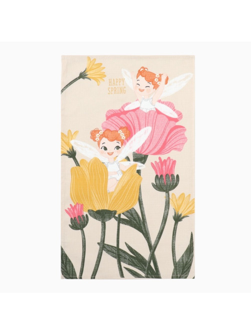 Кухонное полотенце «Доляна» Happy Spring, 35×60 см, 100% хлопок, 160 г/м²