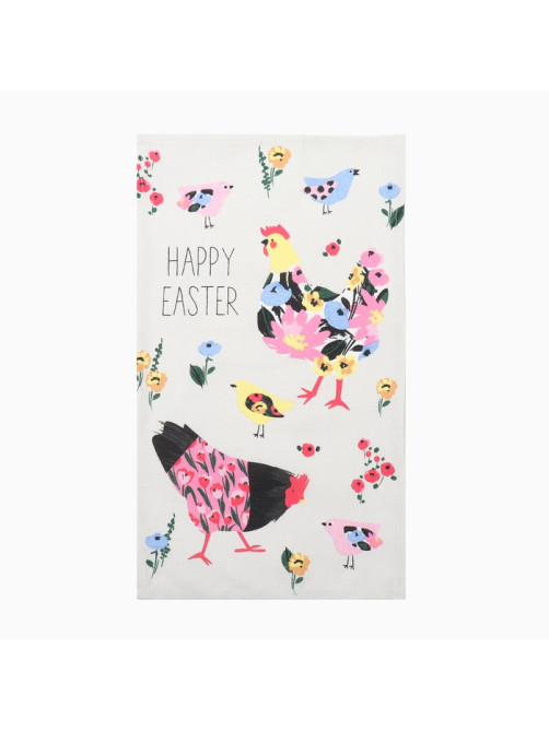 Набор кухонных полотенец «Доляна» Happy easter, 2 шт., 28×46 см, 100% хлопок, рогожка 160 г/м²