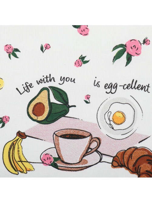 Кухонное полотенце «Доляна» Life with you, 28×46 см, 100% хлопок, рогожка 160 г/м²