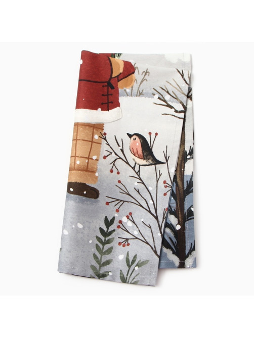 Полотенце кухонное «Этель» Forest bear, 40×73 см, хлопок 100%, саржа 190 г/м²