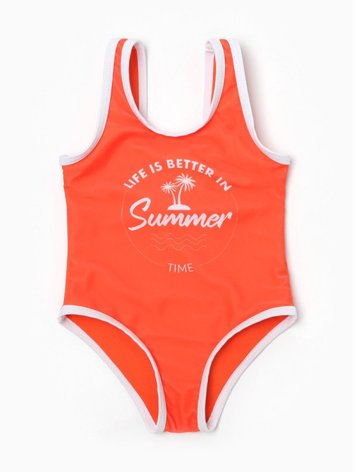 Купальник для девочки слитный KAFTAN: Summer, оранжевый, размер 30 (98-104 см)