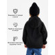 Ветровка демисезонная для мальчиков MINAKU из Softshell на флисе, непромокаемая, чёрная, рост 92 см