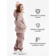 Ветровка для девочки на флисе MINAKU: Softshell, непромокаемая, розовая, рост 92 см