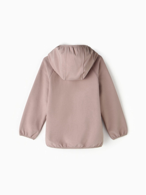 Ветровка для девочки на флисе MINAKU: Softshell, непромокаемая, розовая, рост 92 см