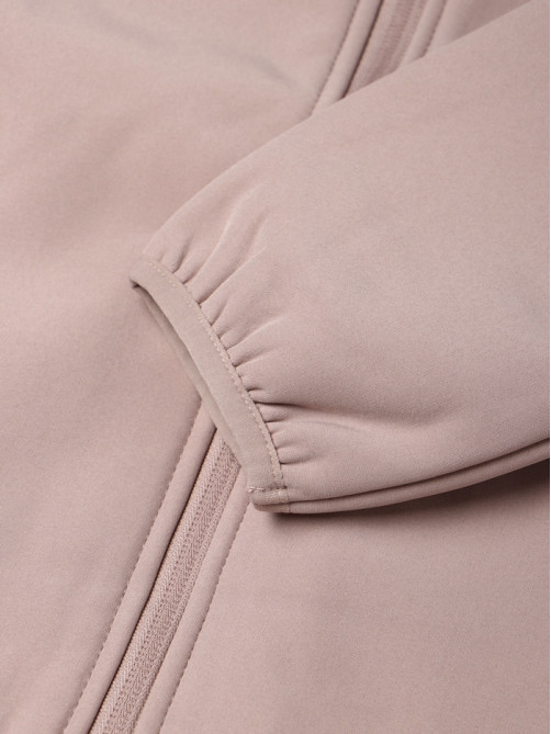 Ветровка для девочки на флисе MINAKU: Softshell, непромокаемая, розовая, рост 92 см