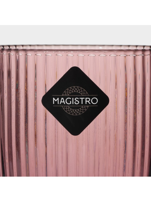 Кувшин для воды Magistro «Грани», 1 л, 13×18.5 см, стекло, розовый