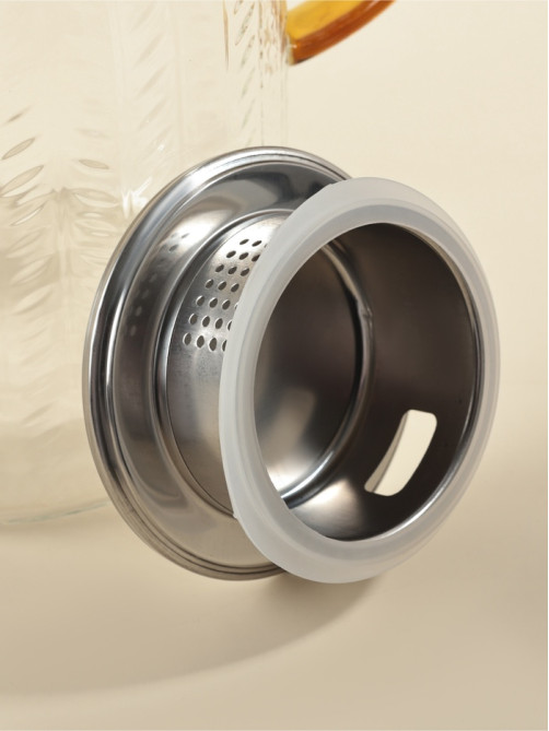 Кувшин SL Home Weath, 1.2 л, жёлтая ручка, стекло, прозрачный