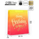 Пакет ламинированный Happy Birthday, M 26×30×9 см