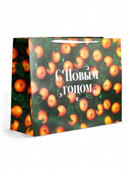 Пакет новогодний ламинированный подарочный «С Новым годом», XXL 61×46×20 см