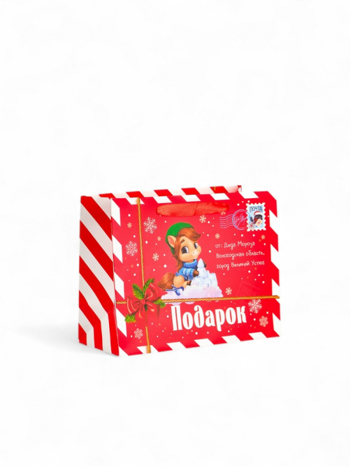 Пакет новогодний ламинированный подарочный «Новый год», MS 23×18×10 см