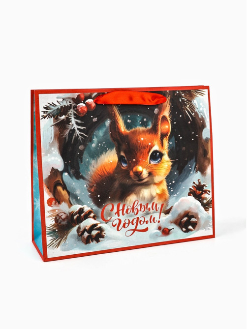 Пакет подарочный новогодний «С Новым Годом», 30×9×25.5 см