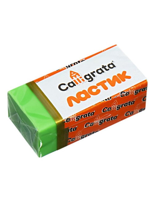 Ластик прямоугольный в бумажном держателе Calligrata, МИКС