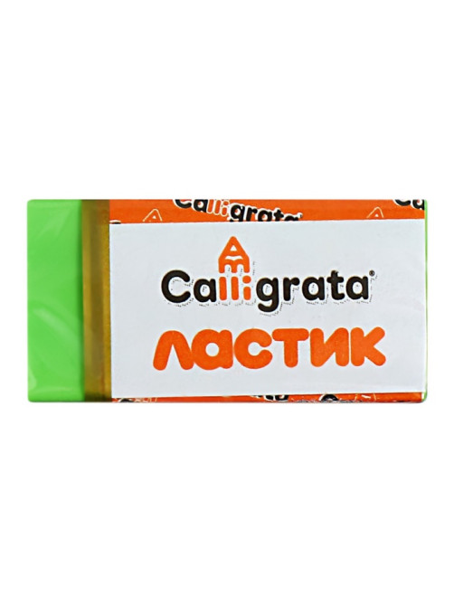 Ластик прямоугольный в бумажном держателе Calligrata, МИКС