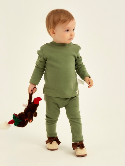 Легинсы SL HOME, рост 68-74 см, оливковые