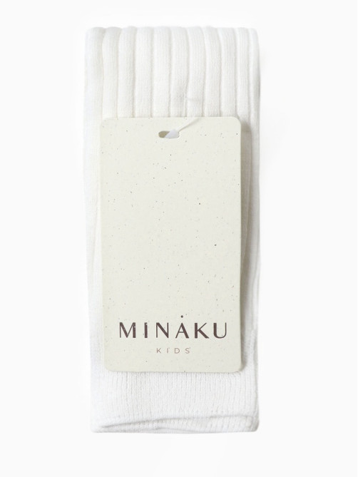 Лосины детские с лямками MINAKU, рост 86-92 см, белые
