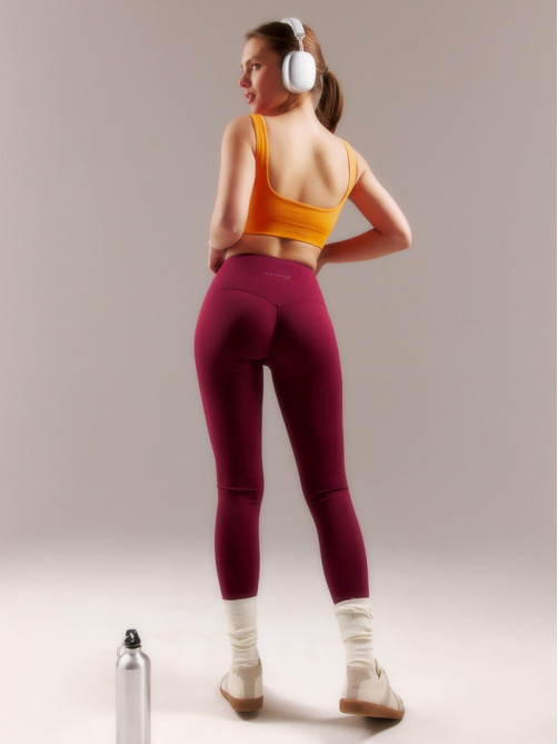 Легинсы женские спортивные ONLYTOP Sculpt, размер 44 (M), цвет сливовый