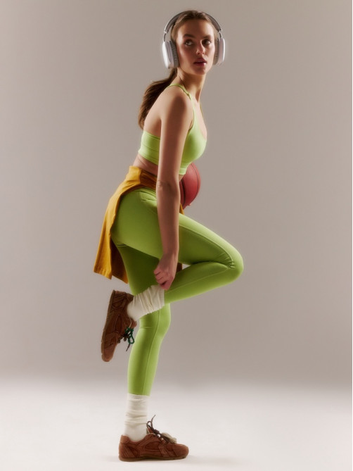 Легинсы женские спортивные ONLYTOP Sculpt, размер 42 (S), зелёные