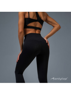 Легинсы женские спортивные ONLYTOP Base, размер 46 (L), чёрные